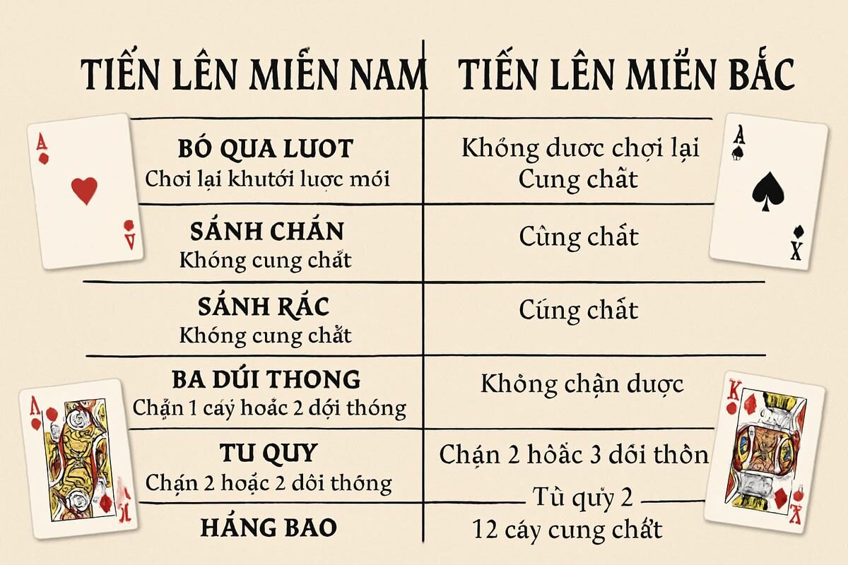 quy tắc chơi bài miền Nam luật chặt heo tứ quý sảnh
